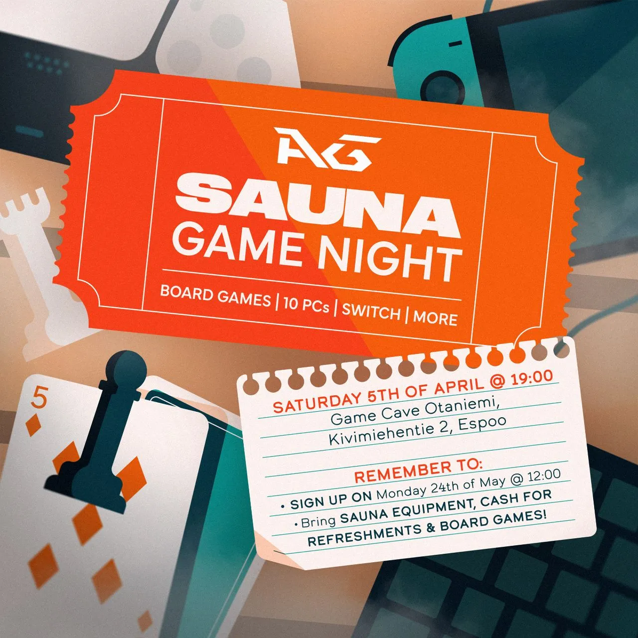 AG Sauna Game Night